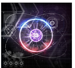 Poster - Virtual Interface Elements Sci- Fi Modern User For Graphic Motion Hud futuristic element. Set of Circle Abstract Digital Technology UI Futuristic HUD
