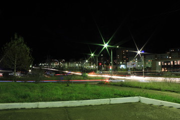 road at night