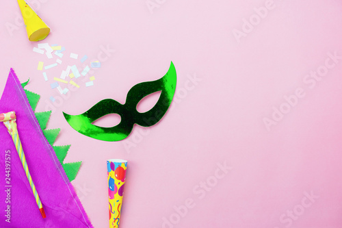 Table Top View Aerial Image Of Beautiful Colorful Decorations