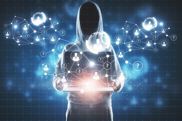 Poster - Hacking and malware concept