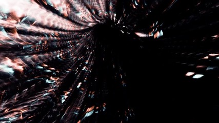 Wall Mural - streaming through a tunnel of refracted light (loop).