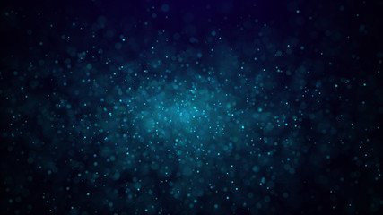 Poster - Dust particles. Abstract background of particles. 3d rendering. Dots background. Futuristic digital dots background
