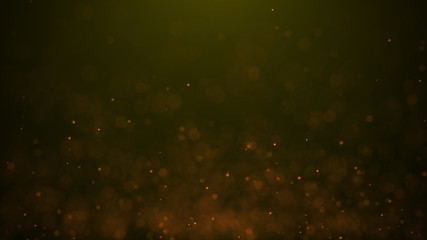 Poster - Dust particles. Abstract background of particles. 3d rendering. Dots background. Futuristic digital dots background