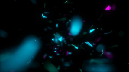 Poster - Laser triangulation.Dancing glowing background. Seamless loop.
