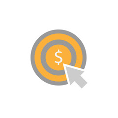Poster - Click money icon. Element of marketing icon for mobile concept and web apps. Detailed Click money icon can be used for web and mobile