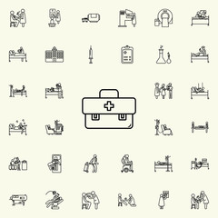 Wall Mural - doctor toolkit icon. Hospital icons universal set for web and mobile