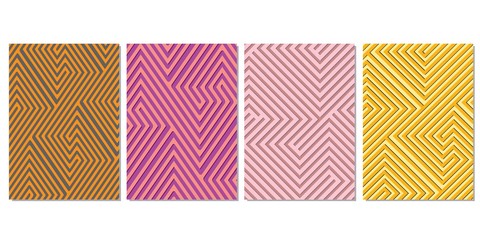 Fototapete - Stylish geometric vintage label in abstract style.