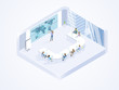 © TeraVector - Business Team Working in Office Isometric Vector