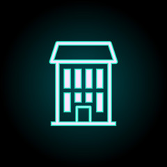 Aufkleber - residential complex icon. Elements of Buildings in neon style icons. Simple icon for websites, web design, mobile app, info graphics