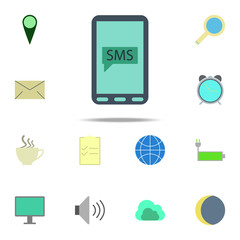 Aufkleber - message on the smart phone icon. color web icons universal set for web and mobile