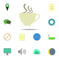Aufkleber - a cup of coffee icon. color web icons universal set for web and mobile