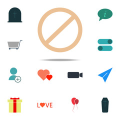 Aufkleber - prohibition icon. color web icons universal set for web and mobile