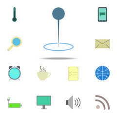 Aufkleber - pin at point icon. color web icons universal set for web and mobile