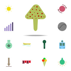 Aufkleber - amanita mushroom icon. color web icons universal set for web and mobile