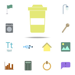 Aufkleber - plastic cup for coffee icon. color web icons universal set for web and mobile