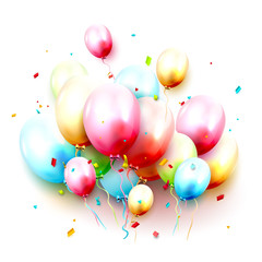 Birthday balloons background