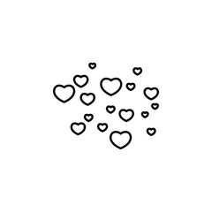 Poster - hearts icon. Element of Valentine's Day icon for mobile concept and web apps. Detailed hearts icon can be used for web and mobile