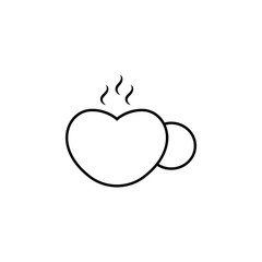 Poster - coffee lovers hot cup heart  icon. Element of Valentine's Day icon for mobile concept and web apps. Detailed coffee lovers hot cup heart  icon can be used for web and mobile