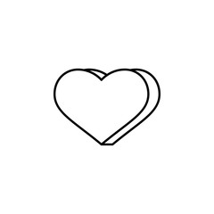 Poster - heart 3d form icon. Element of Valentine's Day icon for mobile concept and web apps. Detailed heart 3d form icon can be used for web and mobile