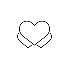 Poster - hearts icon. Element of Valentine's Day icon for mobile concept and web apps. Detailed hearts icon can be used for web and mobile