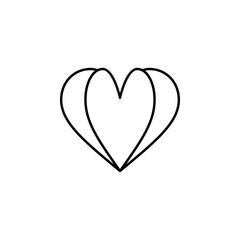 Poster - heart shaped open book icon. Element of Valentine's Day icon for mobile concept and web apps. Detailed heart shaped open book icon can be used for web and mobile