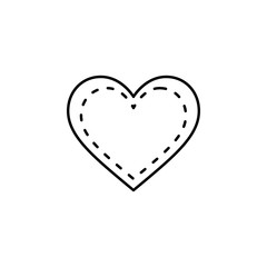 Poster - heart shaped pocket icon. Element of Valentine's Day icon for mobile concept and web apps. Detailed heart shaped pocket icon can be used for web and mobile