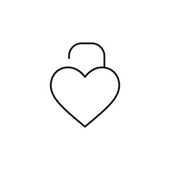 Poster - padlock of heart  icon. Element of Valentine's Day icon for mobile concept and web apps. Detailed padlock of heart  icon can be used for web and mobile
