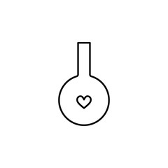 Poster - heart laboratory glass icon. Element of Valentine's Day icon for mobile concept and web apps. Detailed heart laboratory glass icon can be used for web and mobile