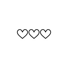 Poster - 3 heart icon. Element of Valentine's Day icon for mobile concept and web apps. Detailed 3 heart icon can be used for web and mobile