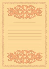 Fototapete - Stylish decorative vintage, retro label decor.