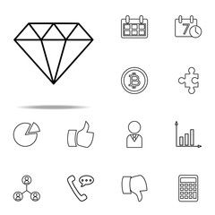 Poster - diamond icon. Finance And Chart icons universal set for web and mobile