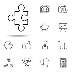 Poster - puzzle icon. Finance And Chart icons universal set for web and mobile