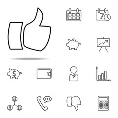 Poster - hand of like sign icon. Finance And Chart icons universal set for web and mobile