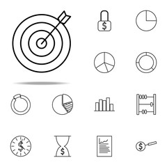 Poster - aim icon. Finance And Chart icons universal set for web and mobile