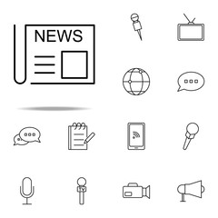 Poster - newspaper icon. Media, Press icons universal set for web and mobile