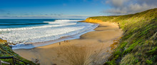 Overview Of Perfect Surf At Bells Beach, Torquay, Great Ocean Road, Victoria, Australia.