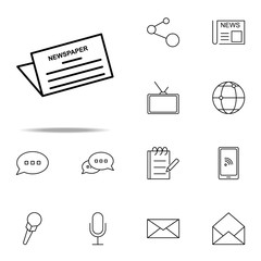 Poster - newspaper icon. Media, Press icons universal set for web and mobile