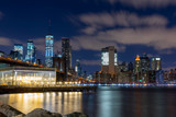 Fototapeta  - Freedom Tower Skyline Brooklyn Bridge