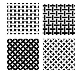 Wall Mural - Seamless knot pattern in black and white, vector