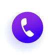 © radionastya - Phone icon. Handset in a circle. Purple gradient