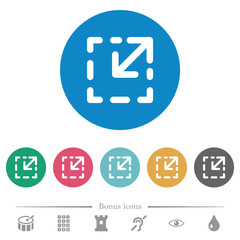 Poster - Resize element flat round icons