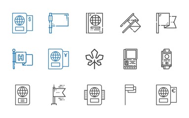 Canvas Print - nation icons set