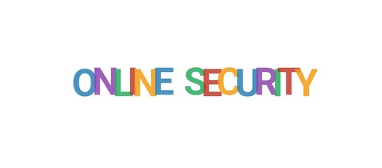Poster - Online security word concept