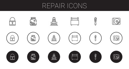 Canvas Print - repair icons set