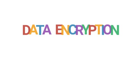Poster - Data encryption word concept