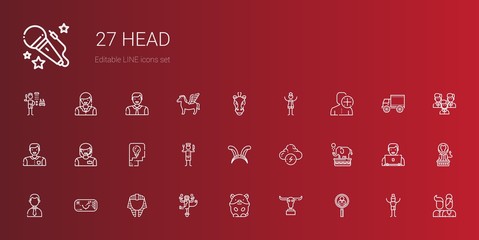 Wall Mural - head icons set