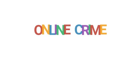 Poster - Online crime word concept