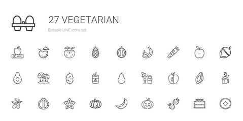 Sticker - vegetarian icons set