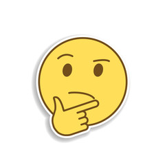 Poster - pondered colored emoji sticker icon. Element of emoji for mobile concept and web apps illustration.