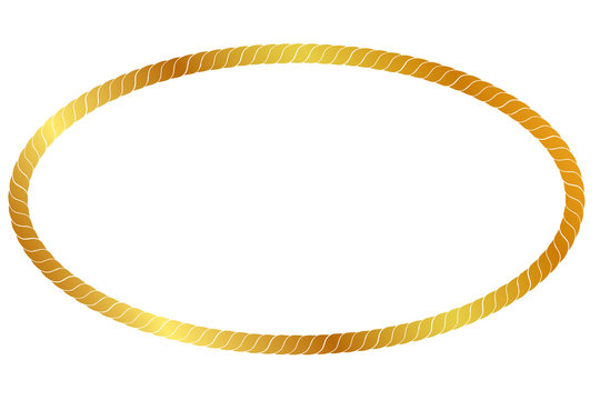 Vector Oval Frame from Golden rope for Your Element Design